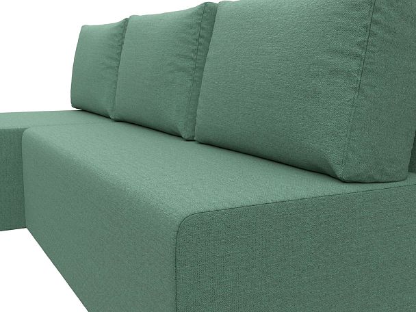 Диван угловой Поло левый угол Рогожка зеленый - Вид 4