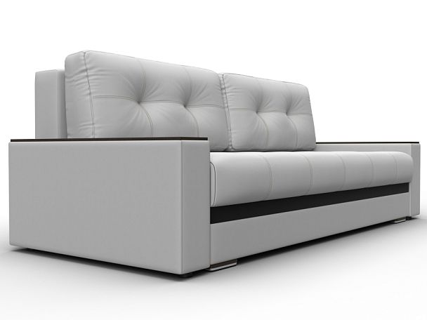 Диван прямой с декором Лига-096 НПБ Экокожа черный - Вид 3