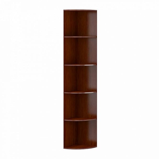 Стеллаж высокий угловой радиусный "Логистика" ПК-ЛОГ-СЖУ202Х35-В1-34 миланский орех темный - Вид 1