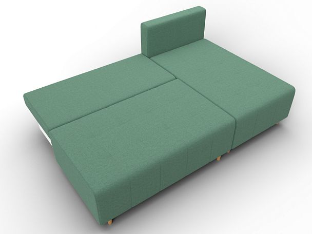 Диван угловой Лига-102 угол универсальный Рогожка зеленый - Вид 8