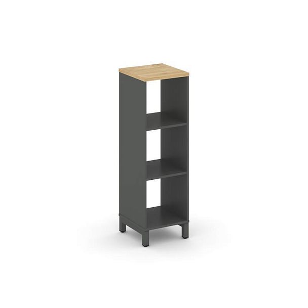 Style Project Каркас стеллажа 3 яр. SN.KS-310 Антрацит/Тиквуд Светлый/Металл Антрацит 387*400*1248 - Вид 1