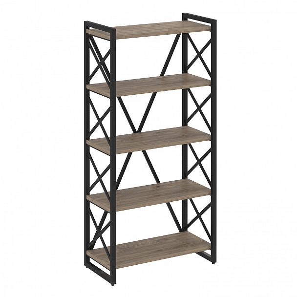 Стеллаж на опорах "Loft" VR.L-MST.O-5.8 тиквуд темный/черный - Вид 1