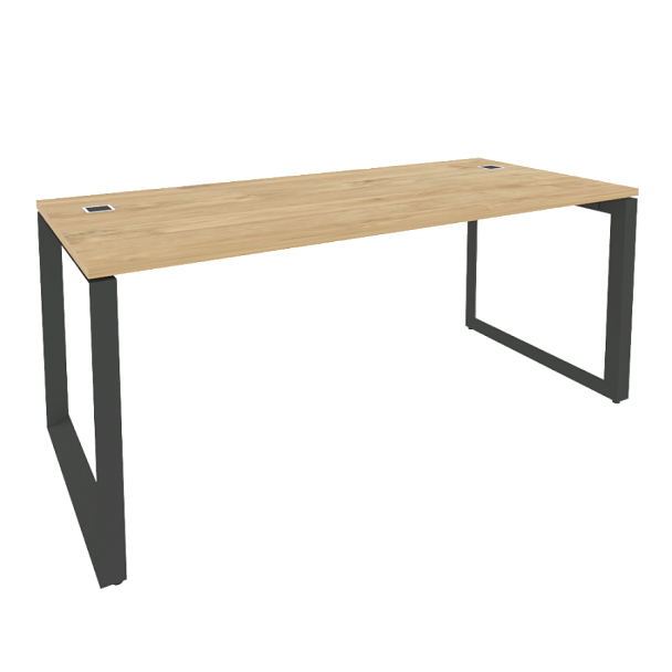 Onix Direct Стол рабочий руководителя на О-образном м/к O.MO-SRR-5.8 Тиквуд светлый/Антрацит металл 1780*800*750 - Вид 1