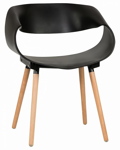 Стул обеденный DOBRIN ALIEN (ножки светлый бук, цвет чёрный (B-03)) - Вид 1