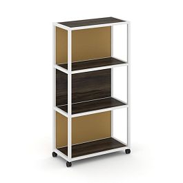 Shelf Mobile Стеллаж 4 уровня 1 секция VR.LT-STK-404.12 Дуб Мали/Металл Белый/W-31 1200*400*1523 - Фото предпросмотра