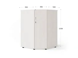 UNITY PШ-80Г ДУБ МОЛОЧНЫЙ Угловой шкаф закрытый 800х800х1208 - Фото предпросмотра