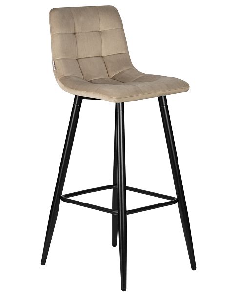 Стул барный DOBRIN NICOLE (черные матовые ножки, мокко велюр (108-104)) - Вид 2