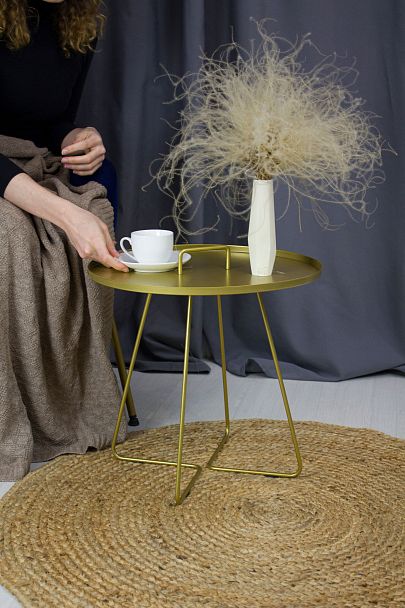 Столик журнальный Sheffilton SHT-CT42 античное золото - Вид 6