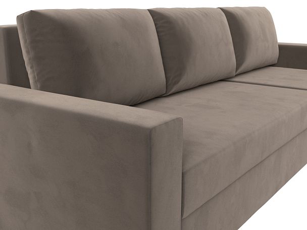 Угловой диван Траумберг Лайт правый (полностью велюр коричневый) - Вид 4