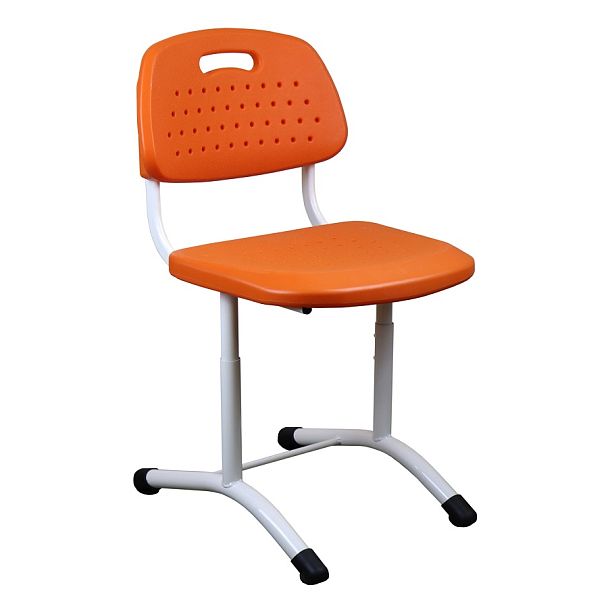 Школьный стул BOCCA, оранжевый (каркас RAL 9016 белый), гр.5-7 - Вид 1