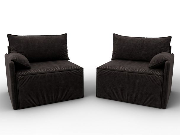 Диван прямой модульный Лига-106 Велюр коричневый - Вид 8