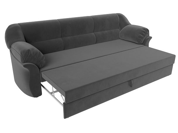 Диван прямой Карнелла (полностью велюр серый) - Вид 7