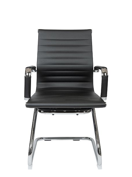 Кресло офисное / Техно CF / черная экокожа / хром - Вид 2