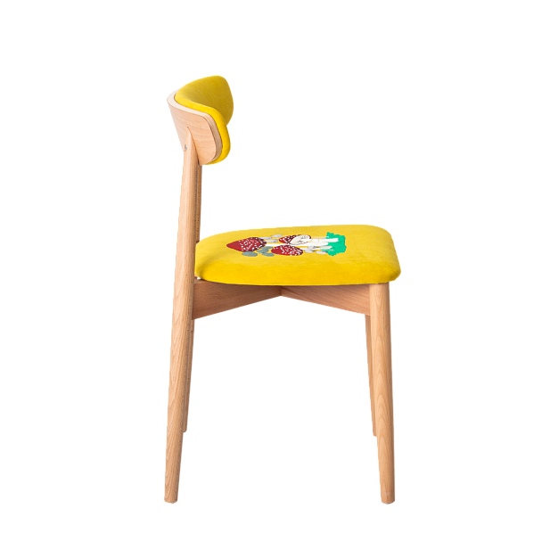 Стул Роквелл, вышивка грибы, велюр TEDDY 628 - Вид 4