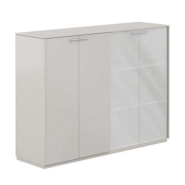 Шкаф средний + Шкаф средний со стеклом мат.,  Atlas, GLM, обвязка GS, фасады GS - Вид 1