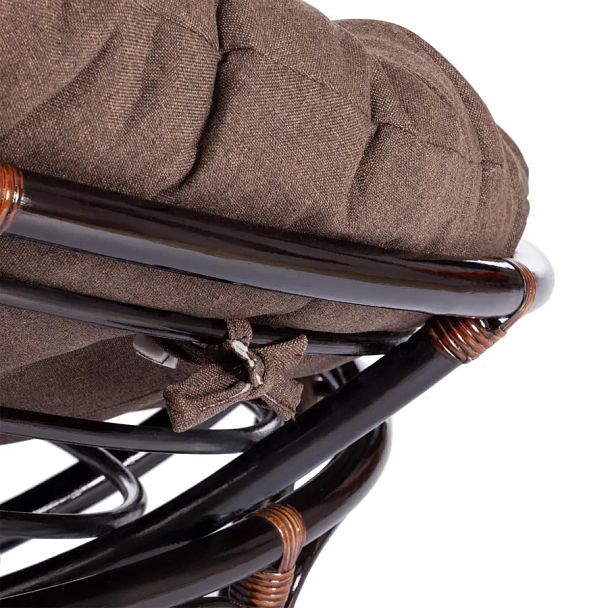 Кресло Папасан/Papasan (23/01 W) /с подушкой и ремешками/Antique brown (античный черно-коричневый) - Вид 9