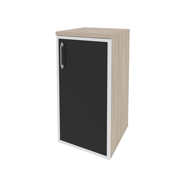 Onix Шкаф низкий узкий правый O.SU-3.2 R (R) black Дуб аттик/Стекло black 400*420*823 - Вид 1