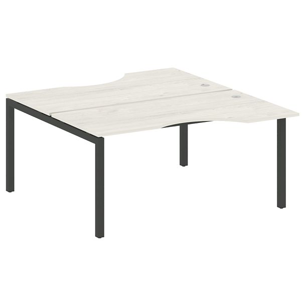 Metal System Quattro Р. ст. криволинейная на П-образном м/к 50БП.РАС-СА-2.1 Дуб наварра/Антрацит металл 1600*1835*750 - Вид 1