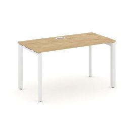 Style Project Next Стол письменный SN-59P.SP-011 Тиквуд Светлый/Металл Белый/Белый Заглушка 980*700*750 - Фото предпросмотра