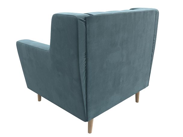 Кресло Брайтон Люкс (полностью велюр бирюзовый) - Вид 6