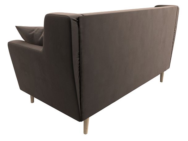 Прямой диван Брайтон 2 (полностью велюр коричневый) - Вид 6