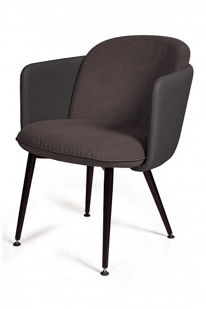 Стул с подлокотниками Phoenix (Феникс), ткань комбинированная с экокожей, черный - Вид 5