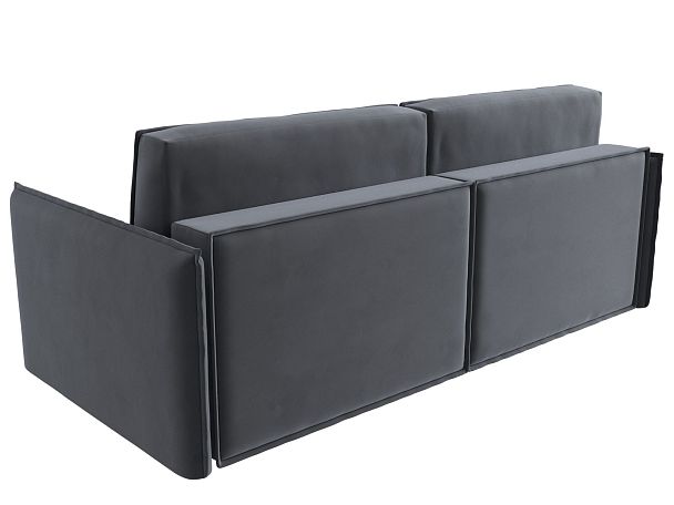 Диван прямой Либерти (полностью велюр серый) - Вид 6