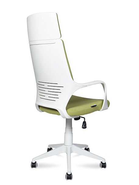 Кресло офисное / IQ / (White plastic green) белый пластик / зеленая ткань - Вид 4