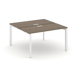 Стайл Проджект Некст / Style Project Next Рабочая станция двухсторонняя SN-59P.DRS-014 Вяз Благородный/Металл Белый/Белый Заглушка 1580*1432*750 - Фото предпросмотра