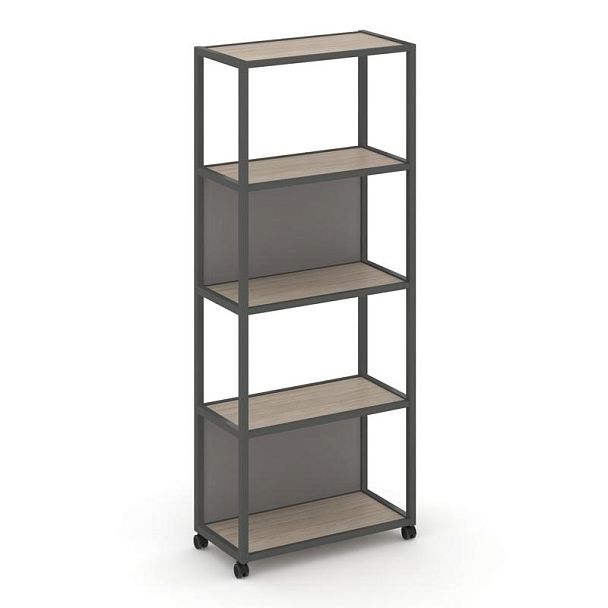 Shelf Mobile Стеллаж 5 уровней 1 секция VR.LT-STK-502.10 Дуб Аттик/Металл Антрацит/W-11 1000*400*2000 - Вид 1