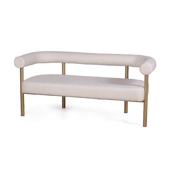 Диван Biggi, букле Turin ivory / опоры золото - Вид 4