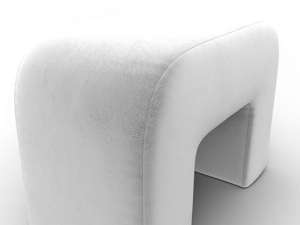 Пуф 008 Велюр белый - Вид 4