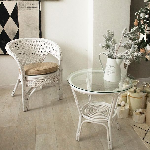 Кресло Пеланги 02/15, подушка на молнии, белый - Вид 1