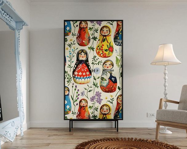 Шкаф двухдверный Emerson Матрешки арт EM091/Art04 - Вид 5