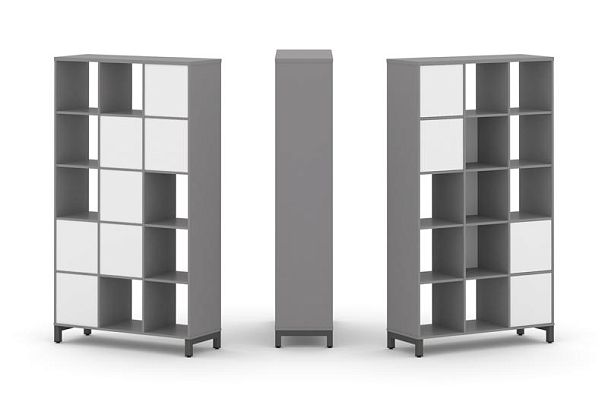 Стайл Проджект Набор стеллажа одностороннего, 5 ярусов SN.NS-531 Серый Пепел/Белый/Металл Антрацит 1 - Вид 1