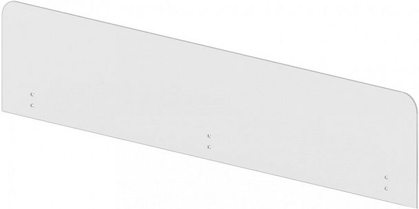 Экраны для столов "Настольные защитные экраны «Лайт»"  ПК-ЛТ-ЭКР150Х33-В2-76 белый - Вид 1