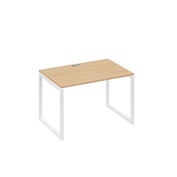 Стол письменный на металлокаркасе QUATTRO A4 А4 Б4 023 БП натуральный дуб / металлокаркас белый - Вид 1