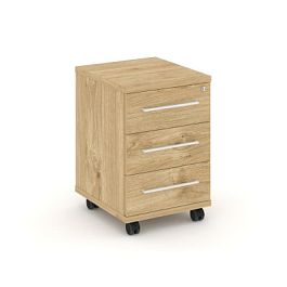 Rift Тумба мобильная усиленная RF.TM-002 Тиквуд Светлый/Металл Белый 416*460*615 - Фото предпросмотра