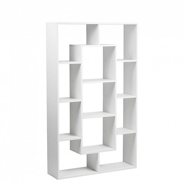 Стеллаж книжный ЛДСП 900*250*1500, белый - Вид 3