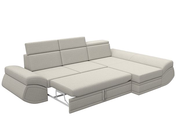 Диван угловой Лига-032 правый угол Рогожка бежевый - Вид 7