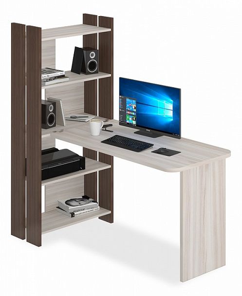 Стол компьютерный Домино Lite СТЛ-ОВ+С120Р Карамель/Шамони - Вид 1