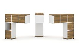 Concept Надставка низкая CN.ONN-006 Сандал Янтарный/Белый Бриллиант/Металл Черный 1099*365*1130 - Фото предпросмотра