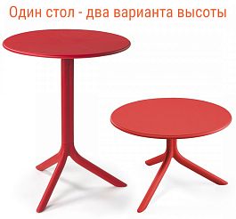 Стол пластиковый обеденный Nardi Spritz + Spritz Mini - Фото предпросмотра