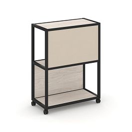 Shelf Mobile Стеллаж 3 уровня 1 секция VR.LT-STK-303.12 Денвер Светлый/Металл Черный/W-04 1200*400*1046 - Фото предпросмотра