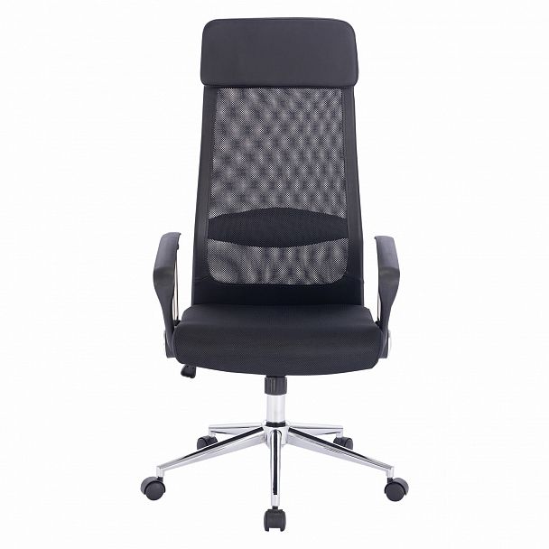 Кресло офисное BRABIX "Flight R EX-541", хром, ткань TW, сетка, черное, 532517 - Вид 3