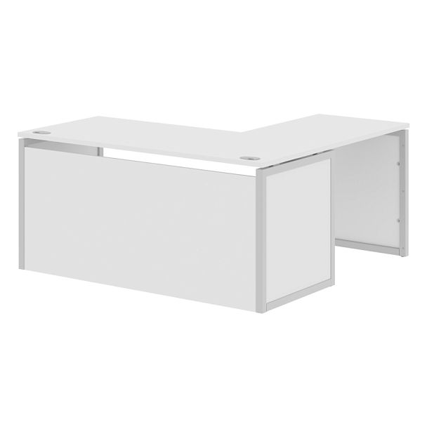 Стол угловой XQPCT 1615H Белый/Алюминий 1600х1500х750 XTEN-QP - Вид 1