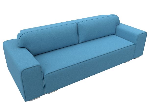 Диван прямой Лига-029 Рогожка голубой - Вид 5