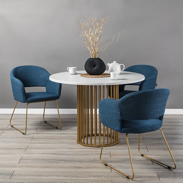 Кресло Oscar БлюАрт/ЛинкЗолот - Вид 5