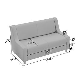 (kle9-d2) Диван Клерк 9 двойной - Фото предпросмотра