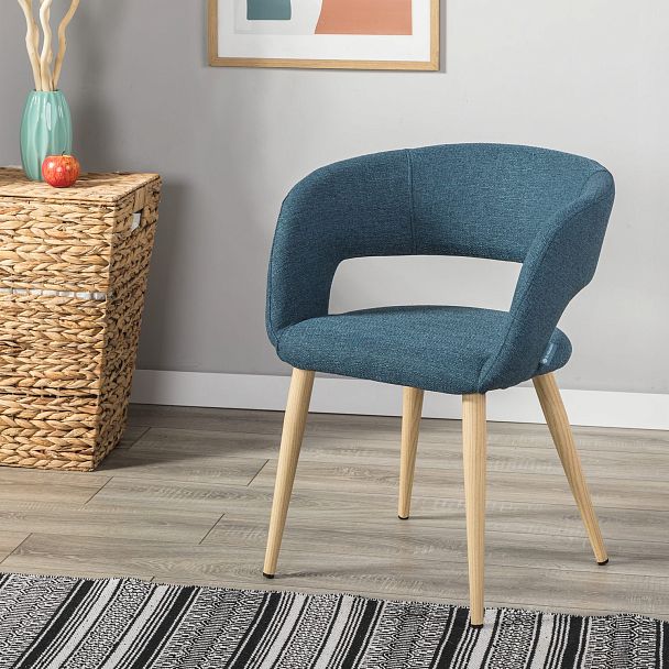 Кресло Hugs синий/нат.дуб - Вид 10